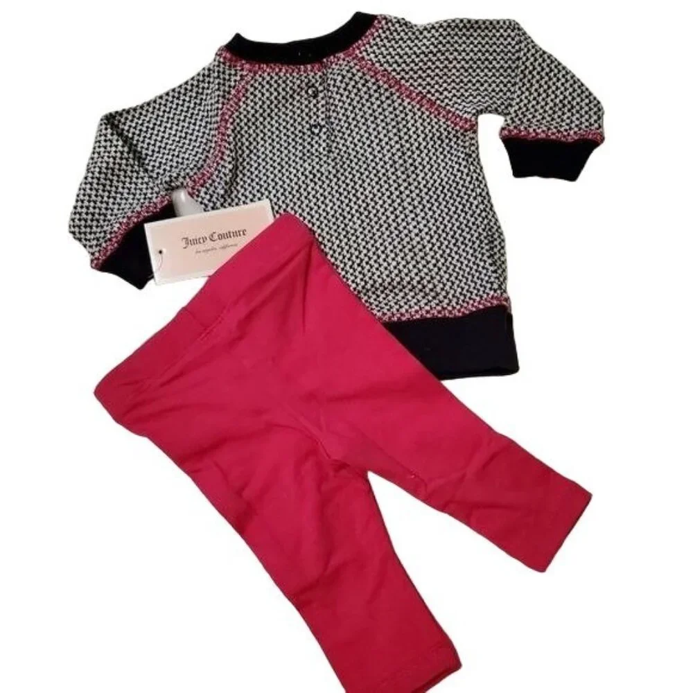 Juicy‎ Couture baby girl Matching Set Size 6/9 Months nwt
